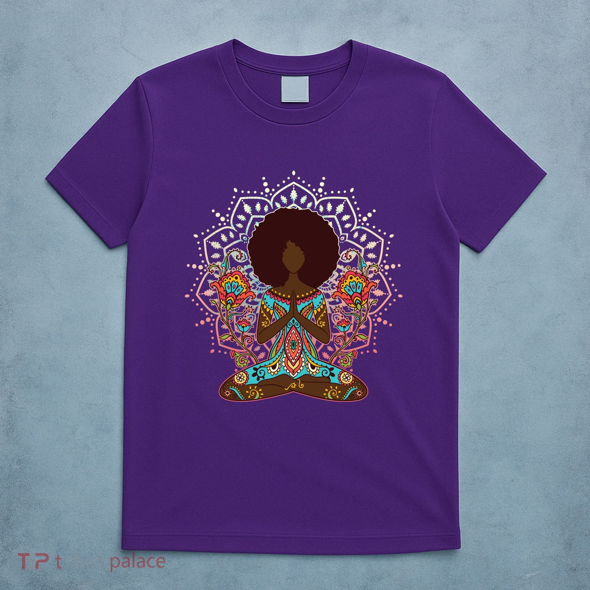 Meditation Yoga Afro Woman T-Shirt