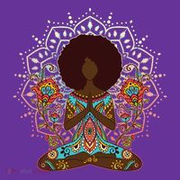 Meditation Yoga Afro Woman Mousepad thumb 1
