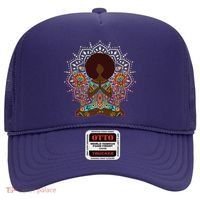 Meditation Yoga Afro Woman Hat thumb 0