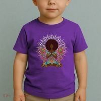 Meditation Yoga Afro Woman Toddler T-Shirt thumb 2