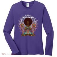 Meditation Yoga Afro Woman Women's Long Sleeve Shirt thumb 0