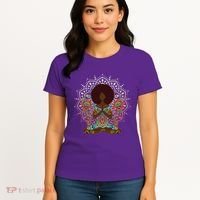 Meditation Yoga Afro Woman Women's T-Shirt thumb 4