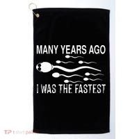 Many Years Ago I Was The Fastest Funny Sperm Golf Towel thumb 0