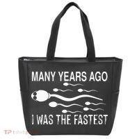 Many Years Ago I Was The Fastest Funny Sperm Tote Bag thumb 0