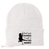 Mind Your Business I Need Gas Money Funny Beanie thumb 0