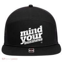 Mind Your Business 7 Panel Mesh Trucker Snapback Hat thumb 0