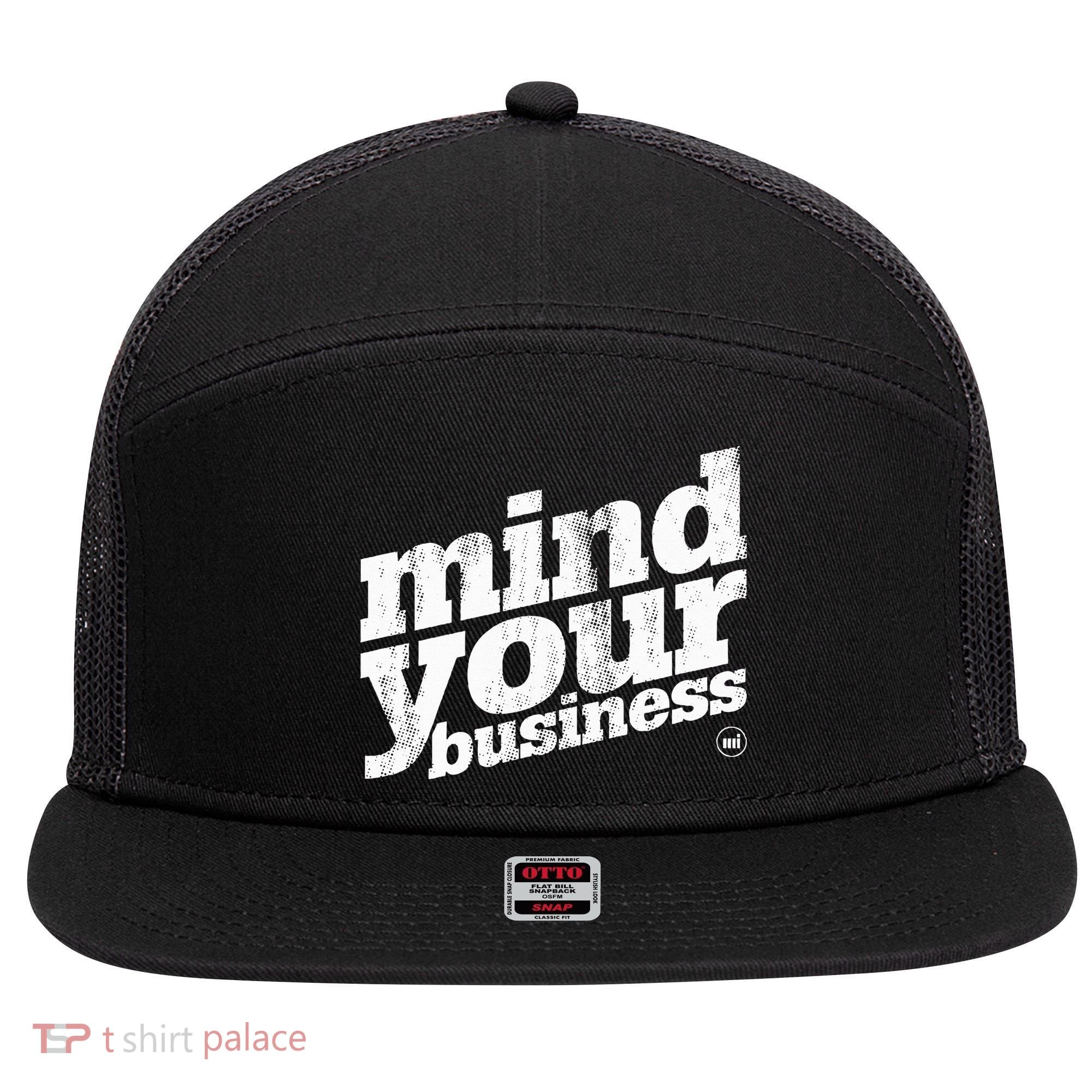 Mind Your Business 7 Panel Mesh Trucker Snapback Hat