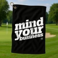 Mind Your Business Golf Towel thumb 1
