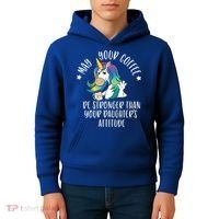 May Your Coffee Be Stronger Than Your Daughter's Attitude Gift Kids Hoodie thumb 4