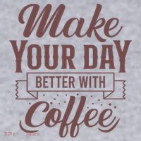 Make Your Day Better With Coffee Women's Racerback Cropped Tank thumb 2
