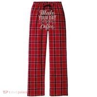 Make Your Day Better With Coffee Women's Flannel Plaid Pajama Pants thumb 0