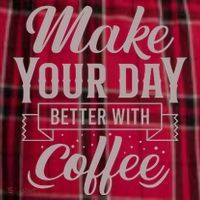 Make Your Day Better With Coffee Women's Flannel Plaid Pajama Pants thumb 2