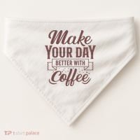 Make Your Day Better With Coffee USA-Made Doggie Bandana thumb 0
