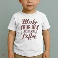 Make Your Day Better With Coffee Toddler T-Shirt thumb 2