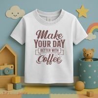 Make Your Day Better With Coffee Toddler T-Shirt thumb 3