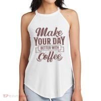 Make Your Day Better With Coffee Women's Perfect Tri Rocker Tank thumb 2