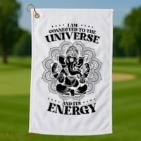 Mandala Yoga Elephant Zen Meditation Quote Buddhism Buddhist Gift Golf Towel thumb 1