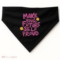 Make Your Future Self Proud Smiley USA-Made Doggie Bandana thumb 0