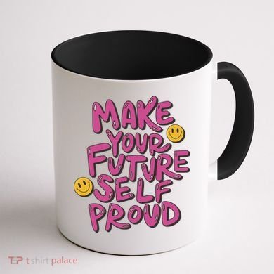Make Your Future Self Proud Smiley Coffee Mug back