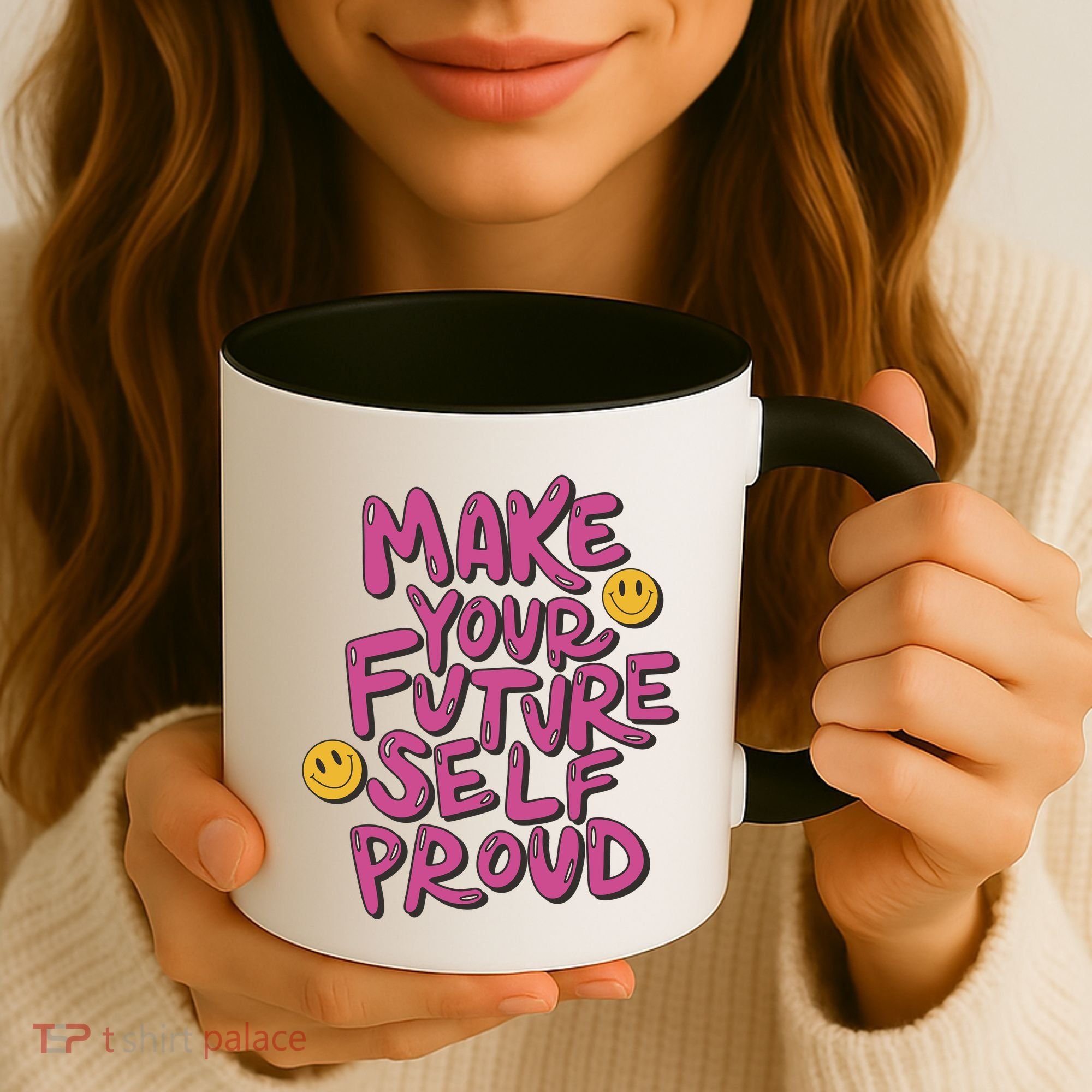 Make Your Future Self Proud Smiley Coffee Mug