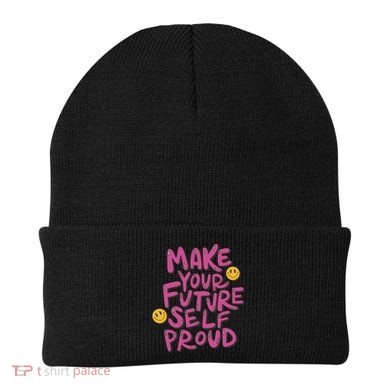 Make Your Future Self Proud Smiley Beanie