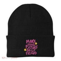 Make Your Future Self Proud Smiley Beanie thumb 0