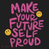 Make Your Future Self Proud Smiley Beanie thumb 2