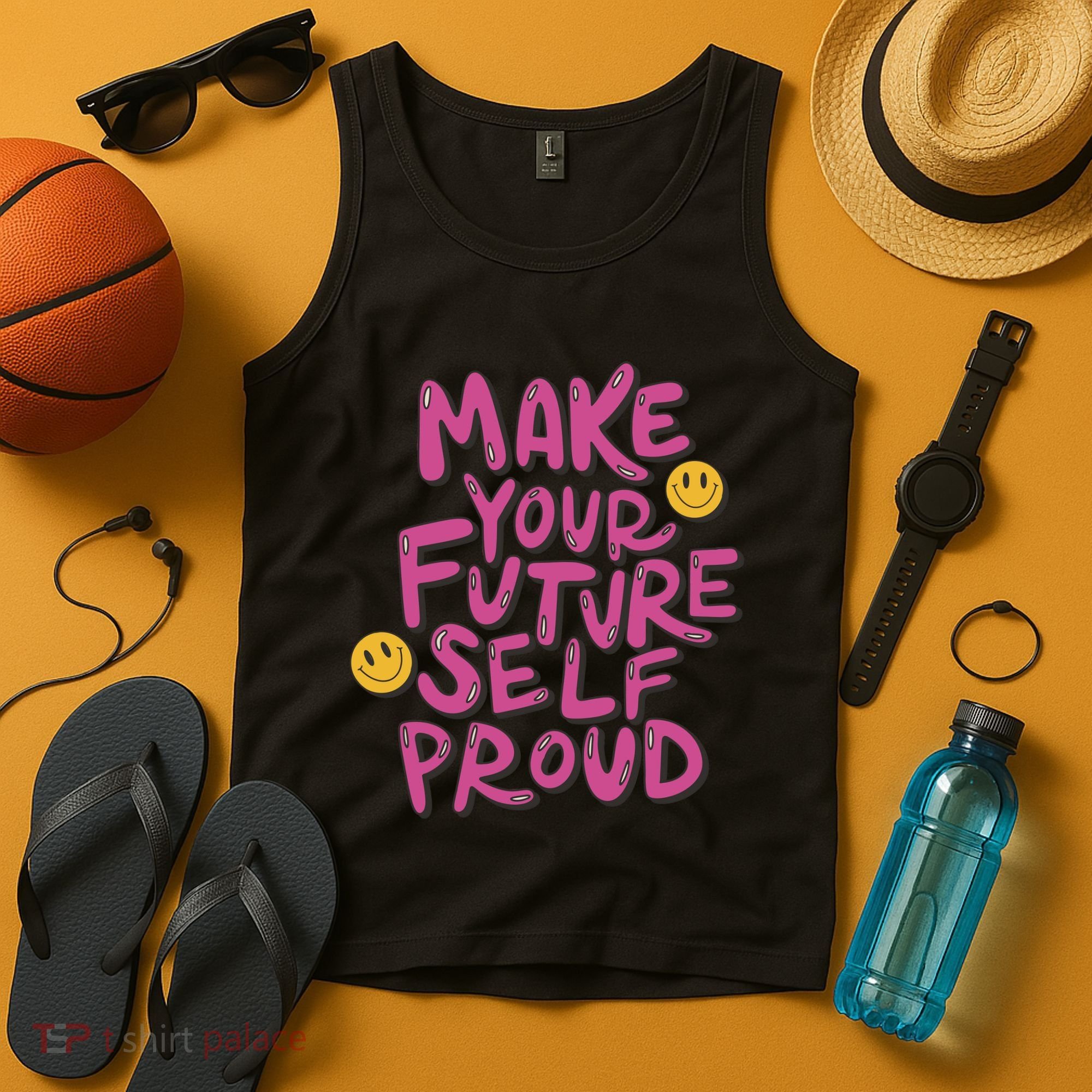 Make Your Future Self Proud Smiley Tank Top