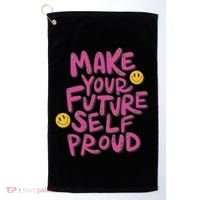 Make Your Future Self Proud Smiley Golf Towel thumb 0