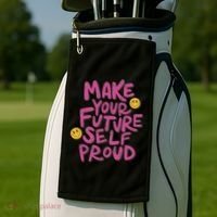 Make Your Future Self Proud Smiley Golf Towel thumb 2