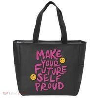 Make Your Future Self Proud Smiley Tote Bag thumb 0