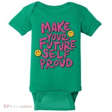 Make Your Future Self Proud Smiley Baby Bodysuit