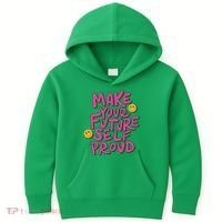 Make Your Future Self Proud Smiley Kids Hoodie thumb 0