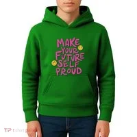 Make Your Future Self Proud Smiley Kids Hoodie thumb 4
