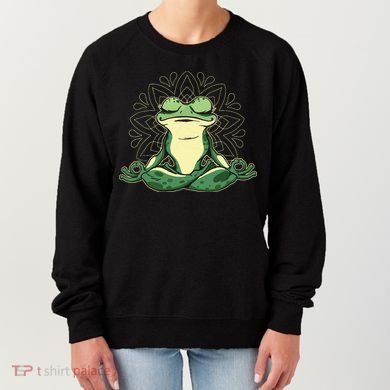 Meditating Yoga Frog Women's Sweatshirt
