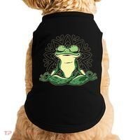 Meditating Yoga Frog Doggie Tank thumb 0