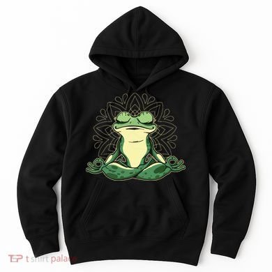 Meditating Yoga Frog Hoodie