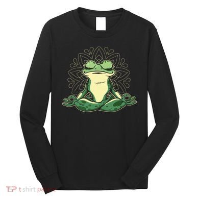 Meditating Yoga Frog Long Sleeve Shirt