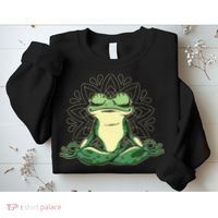 Meditating Yoga Frog Sweatshirt thumb 2