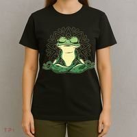 Meditating Yoga Frog T-Shirt thumb 4