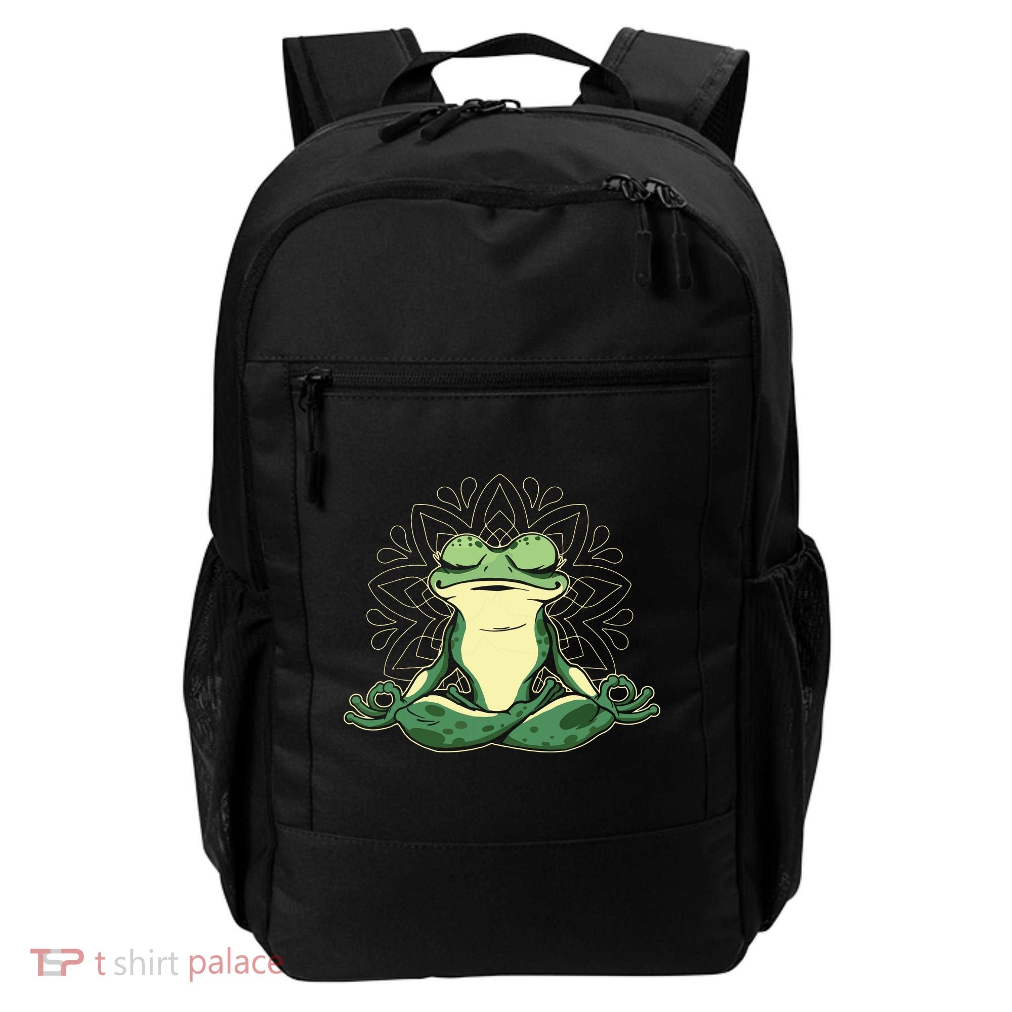 Meditating Yoga Frog Backpack