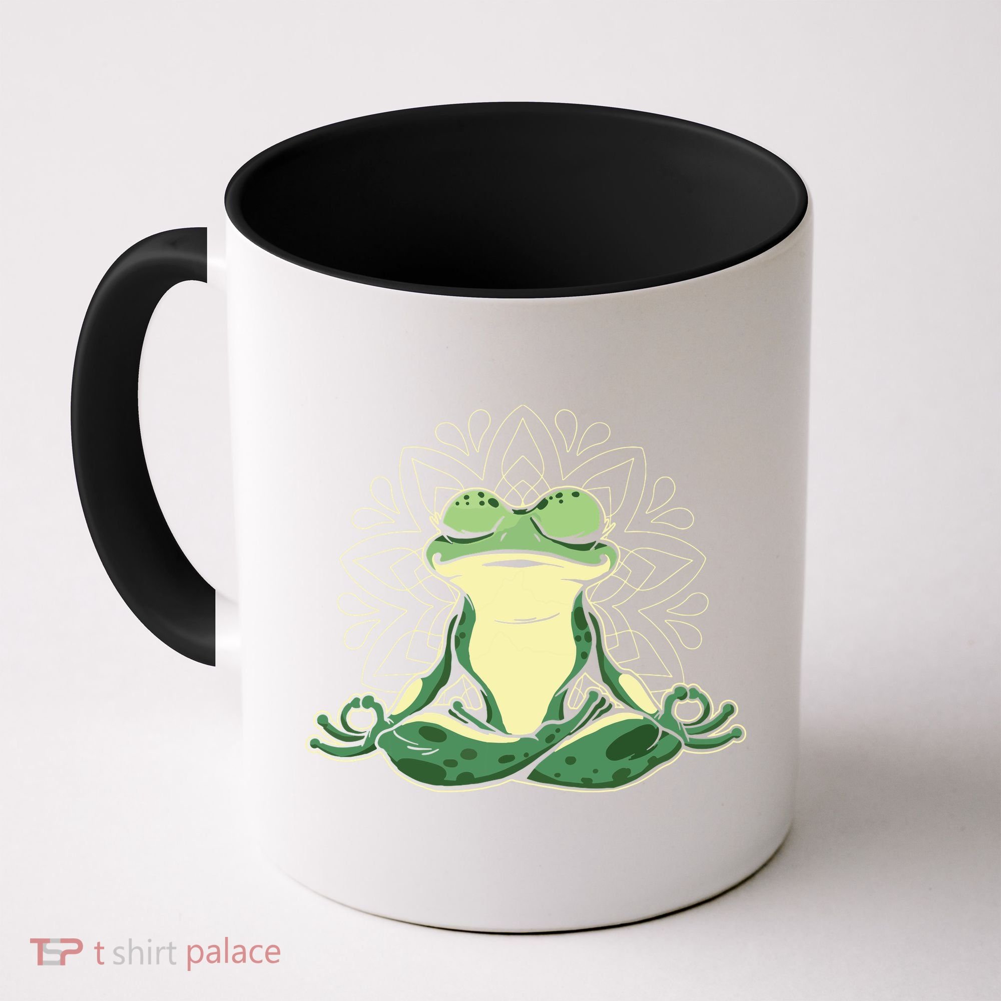 Meditating Yoga Frog Coffee Mug