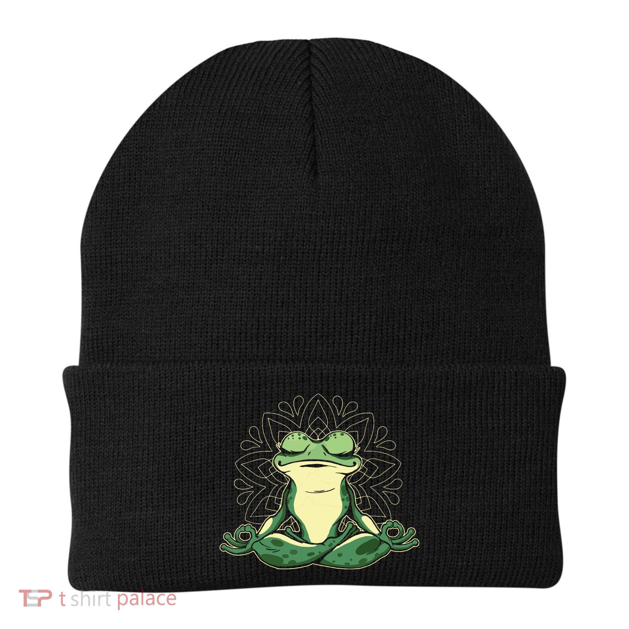 Meditating Yoga Frog Beanie