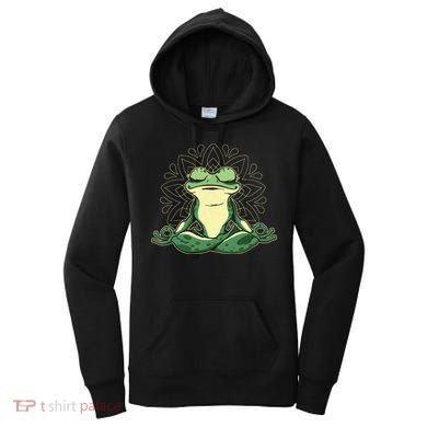 Meditating Yoga Frog Women's Hoodie