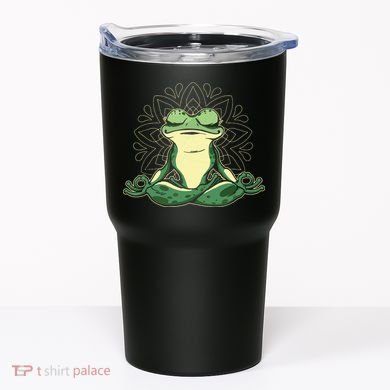 Meditating Yoga Frog Tumbler