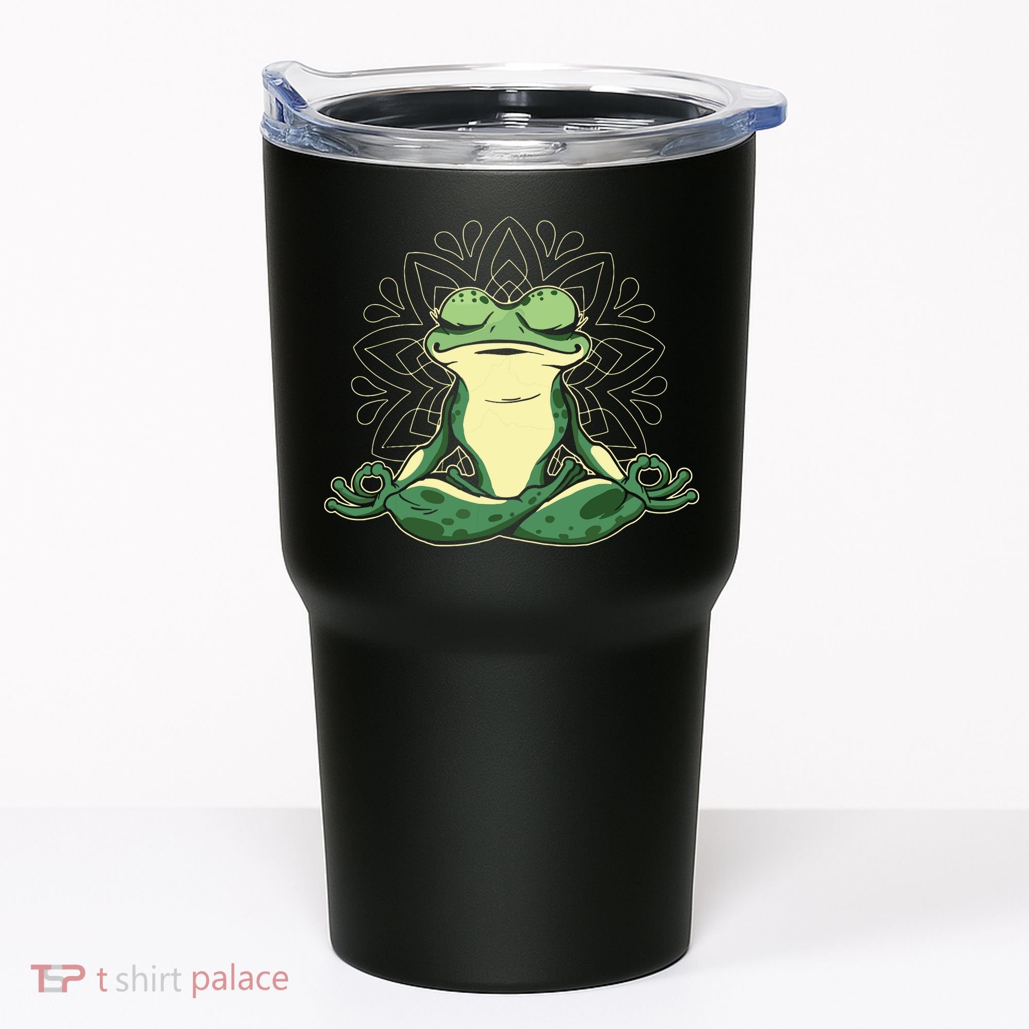 Meditating Yoga Frog Tumbler