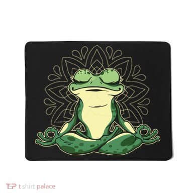Meditating Yoga Frog Mousepad