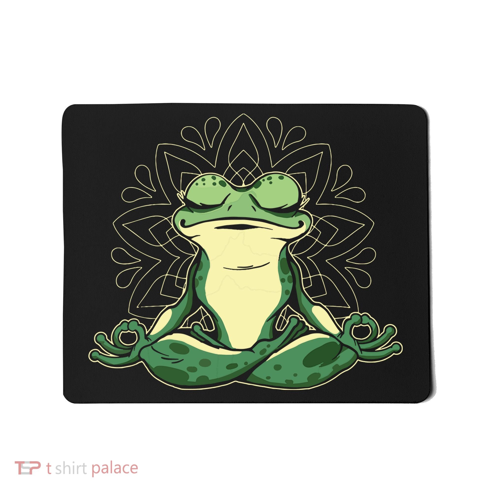 Meditating Yoga Frog Mousepad