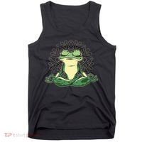 Meditating Yoga Frog Tank Top thumb 0