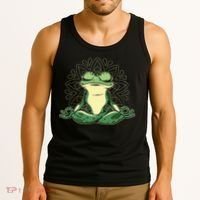 Meditating Yoga Frog Tank Top thumb 3